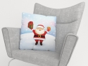 Pillowcase Santa Claus with gift 