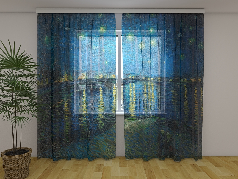 Шторы Звездная ночь над Роной Винсент Ван Гог