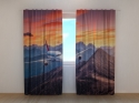 Photo curtains Airplane over the Mountains
