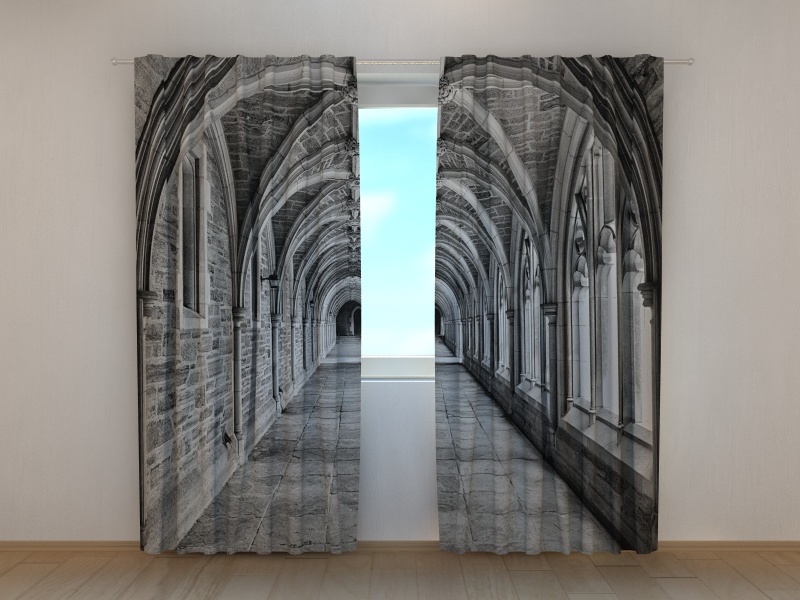 Photo curtains Antic Stone Arched Hallway