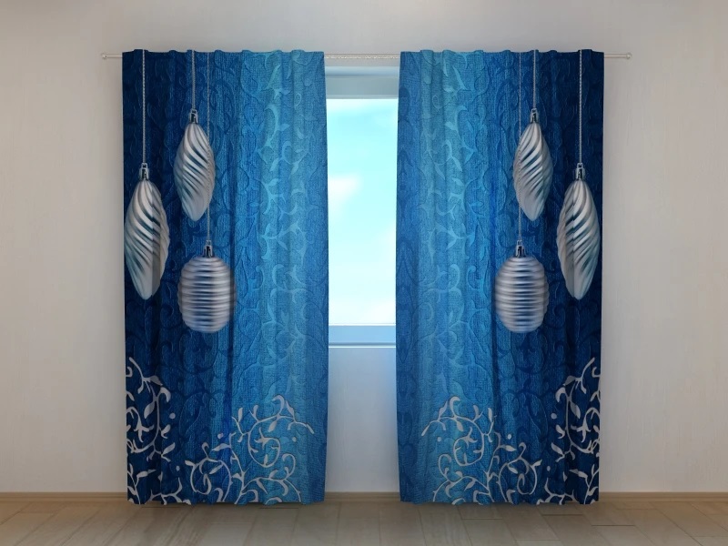 Užuolaidos Sidabrinė kalėdinė dekoracija