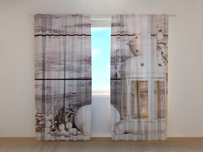 Užuolaidos Baltas kalėdinis žibintas