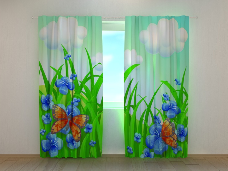 Photo curtains Fluffy Clouds