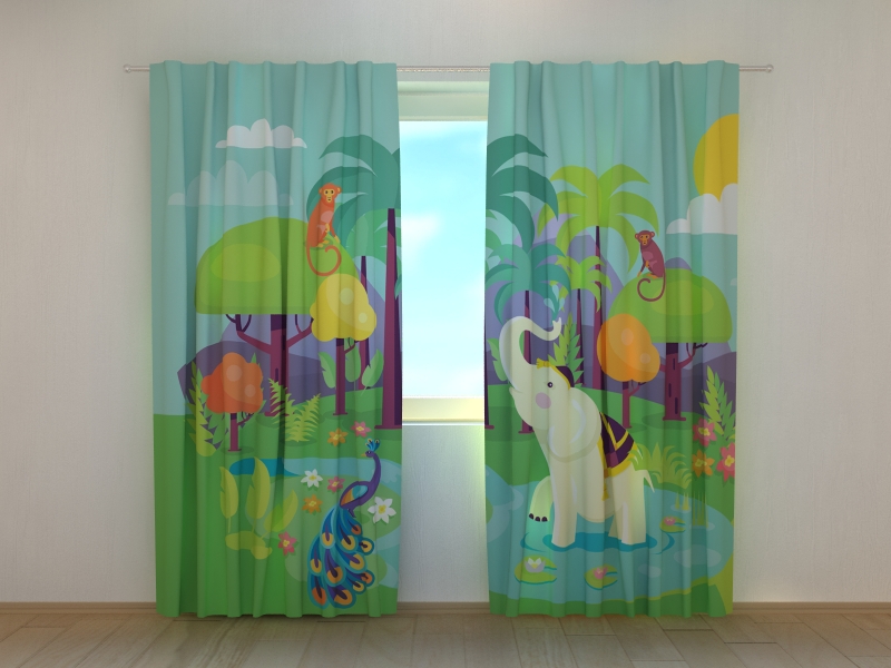 Užuolaidos Indijos gyvūnai