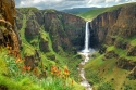 Maletsunyane krioklys Lesoto Afrikoje 