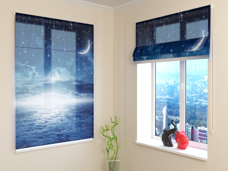 Roman Blind Starry Night