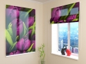 Roman Blind Violet Tulips