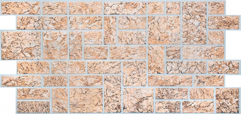 PVC panelis Akmuo supjaustytas geltonai