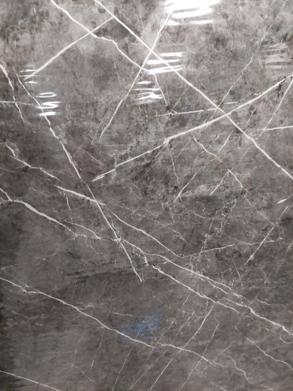 Lipnūs tapetai - marmuras juodai pilka